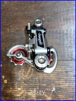 1980s Campagnolo Super Record rear derailleur with red Bullseye pulleys