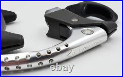 1980s Vintage Campagnolo Super Record Brake Levers Black Hoods Shield Logo