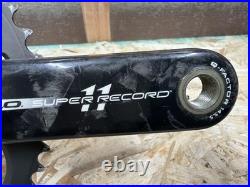 2009 Campagnolo Super Record 11 Carbon 172.5mm 50/34t 11-Speed Crankset 645g UT
