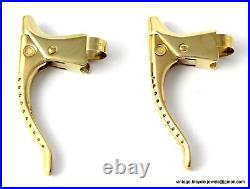 CAMPAGNOLO SUPER RECORD 80S BRAKE LEVERS GOLD PLATED Vintage Luxury Race Bike