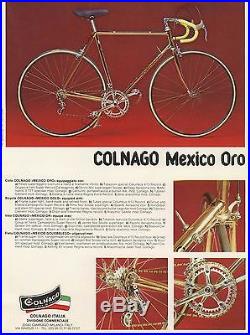 COLNAGO Mexico Oro Replica GOLD PLATED Bicycle Campagnolo Super Nuovo Record