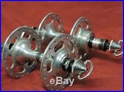 Campagnolo 1035 Nuovo Super Record High Large Flange Hubs & Skewers 36H English