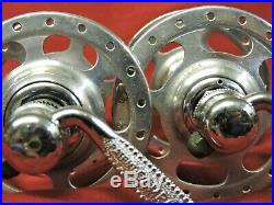 Campagnolo 1035 Nuovo Super Record High Large Flange Hubs & Skewers 36H English