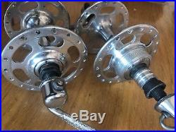 Campagnolo 1035 Nuovo Super Record High Large Flange Hubs & Skewers 36H French