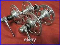 Campagnolo 1035 Nuovo Super Record High Large Flange Hubs & Skewers 36H Italian