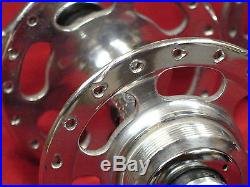 Campagnolo 1035 Nuovo Super Record large flange hubs & flat skewers 36h English