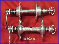 Campagnolo 1035 Nuovo Super Record large flange hubs & flat skewers 36h Italian