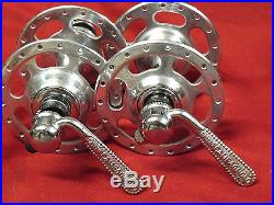 Campagnolo 1035 Nuovo Super Record large flange hubs & flat skewers 36h Italian