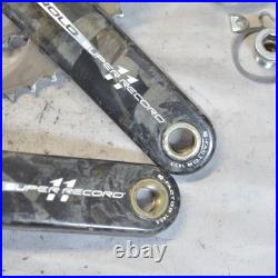 Campagnolo SUPER RECORD 11 Speed 172.5mm 53-39 Carbon/Titanium Crankset, 9/10 EX