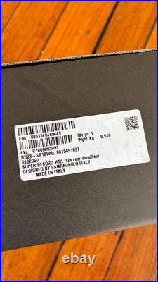 Campagnolo SUPER RECORD Wireless Rear Derailleur 12-Speed Medium Cage Carbon