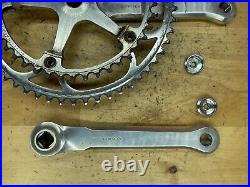 Campagnolo Super Nuovo Record Crankset Double 170L 54/42t with Campy dust caps