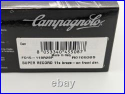 Campagnolo Super Record 11 FD15-SR2B Front Derailleur Braze-On NOS New Road Bike