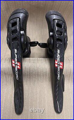 Campagnolo Super Record 11 Speed Ergo Shifters, 1st Gen Red 2011-2014, Rare XLNT