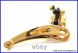 Campagnolo Super Record Clamp-On FRONT DERAILLEUR GOLD PLATED Vintage Race Bike