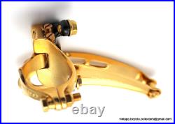 Campagnolo Super Record Clamp-On FRONT DERAILLEUR GOLD PLATED Vintage Race Bike