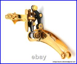 Campagnolo Super Record Clamp-On FRONT DERAILLEUR GOLD PLATED Vintage Race Bike
