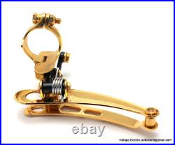 Campagnolo Super Record Clamp-On FRONT DERAILLEUR GOLD PLATED Vintage Race Bike
