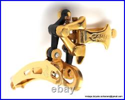 Campagnolo Super Record Clamp-On FRONT DERAILLEUR GOLD PLATED Vintage Race Bike