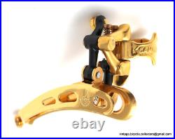 Campagnolo Super Record Clamp-On FRONT DERAILLEUR GOLD PLATED Vintage Race Bike