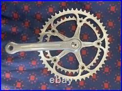 Campagnolo Super Record Crankset, 1984, 172.5mm 52/42, withbolts and dust caps VGC
