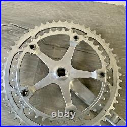 Campagnolo Super Record Crankset Double 170 MM Arms 54-42 Tooth Campagnolo Caps