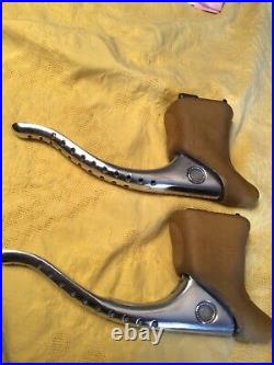 Campagnolo Super Record Lever Set + Nos Gum Hoods Campy Logo Ant Rotation Washer