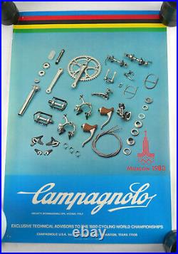 Campagnolo Super Record Moscow Poster 1980 Olympic Games Vintage Bike 13x19