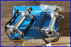 Campagnolo Super Record Pedals 9/16 Titanium spindle NOS NEW quill