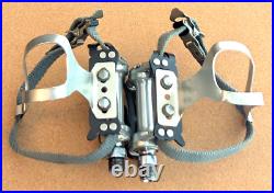 Campagnolo Super Record Pedals, Cinelli Alloy Large Toe Clips & mesh straps