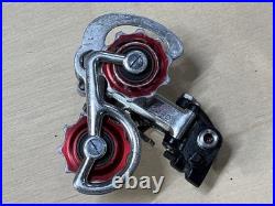 Campagnolo Super Record Rear Derailleur Red Bullseye Pulleys 1980 Nice