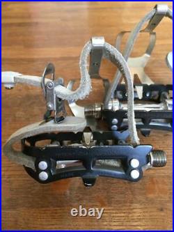 Campagnolo Super Record Strada Titanium Clip-on Pedals USED VINTAGE F/S (BK127)