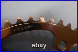 Campagnolo Super Record Track 49 tooth chainring NOS patent marking 144bcd Pista