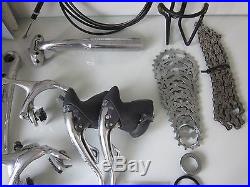 Campagnolo super record 8 speed groupset in Good c nos parts no dura ace Campagnolo super record 8 speed groupset in Good c nos parts no dura ace
