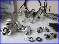 Campagnolo super record 8 speed groupset in Good c nos parts no dura ace Campagnolo super record 8 speed groupset in Good c nos parts no dura ace