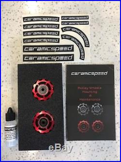 CeramicSpeed Campagnolo 11-Speed Red Rear Derailleur Pulley Wheels Super Record