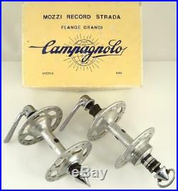 EARLY Campagnolo Super RECORD HIGH FLANGE front rear hubs 36h 100/120 Hub (GA)