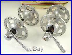 EARLY Campagnolo Super RECORD HIGH FLANGE front rear hubs 36h 100/120 Hub (GA)