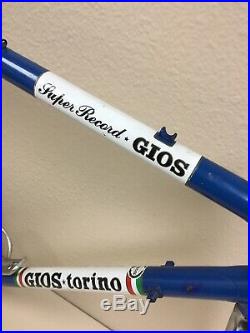 Gios Super Record Frame And Fork 53 CM Columbus Tubing Campagnolo Dropouts
