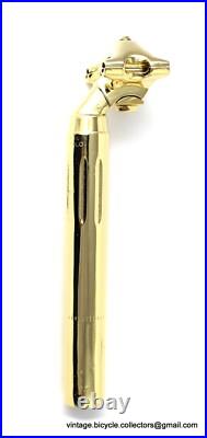 LUXURY VINTAGE BIKE Campagnolo SUPER RECORD SEATPIN SEATPOST GOLD PLATED 27.2