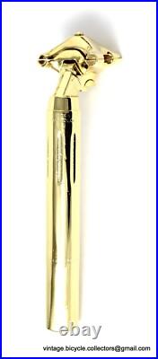 LUXURY VINTAGE BIKE Campagnolo SUPER RECORD SEATPIN SEATPOST GOLD PLATED 27.2