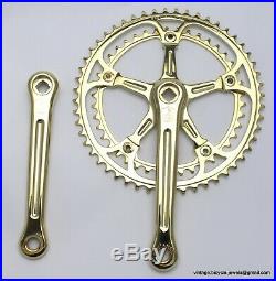 LUXURY VINTAGE Race Bike Campagnolo SUPER RECORD CRANKSET CHAINSET GOLD PLATED