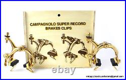 Luxury Vintage Bike Campagnolo Super Record BRAKES CLIPS CALIPERS GOLD PLATED Luxury Vintage Bike Campagnolo Super Record BRAKES CLIPS CALIPERS GOLD PLATED
