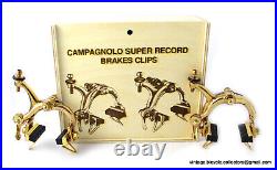 Luxury Vintage Bike Campagnolo Super Record BRAKES CLIPS CALIPERS GOLD PLATED Luxury Vintage Bike Campagnolo Super Record BRAKES CLIPS CALIPERS GOLD PLATED