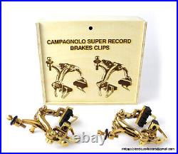 Luxury Vintage Bike Campagnolo Super Record BRAKES CLIPS CALIPERS GOLD PLATED Luxury Vintage Bike Campagnolo Super Record BRAKES CLIPS CALIPERS GOLD PLATED