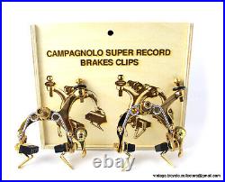 Luxury Vintage Bike Campagnolo Super Record BRAKES CLIPS CALIPERS GOLD PLATED Luxury Vintage Bike Campagnolo Super Record BRAKES CLIPS CALIPERS GOLD PLATED