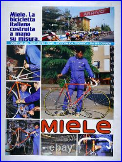 Miele Bicycles Poster 19x27 Vintage Columbus frame Campagnolo Super Record NOS