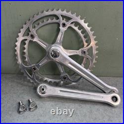 Mint! Campagnolo Super Record Crankset Double 52-42 Tooth 175mm Arms Record Caps