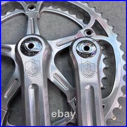 Mint! Campagnolo Super Record Crankset Double 52-42 Tooth 175mm Arms Record Caps