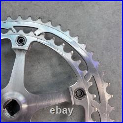 Mint! Campagnolo Super Record Crankset Double 52-42 Tooth 175mm Arms Record Caps