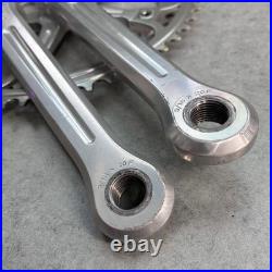 Mint! Campagnolo Super Record Crankset Double 52-42 Tooth 175mm Arms Record Caps